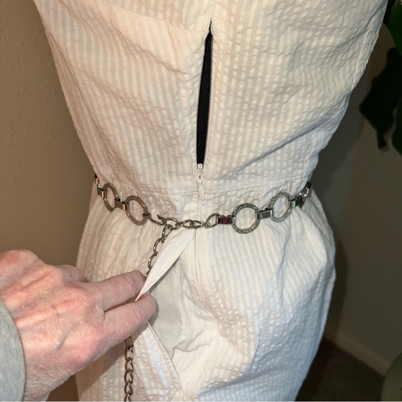 Vineyard Vines for Target Women’s White Seersucker Sleeveless Ruffle Sundress S - Picture 12 of 16